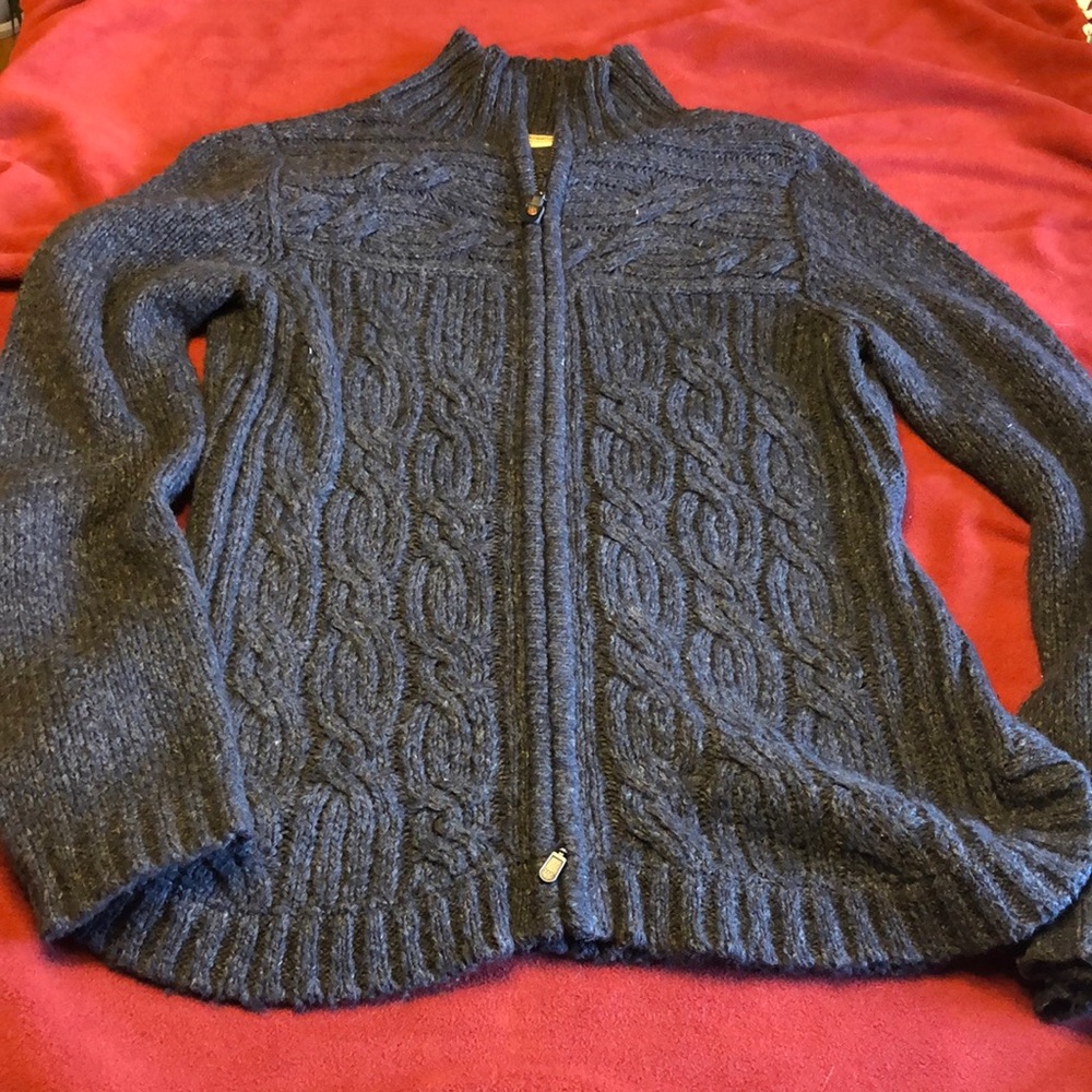 Navy zip sweater